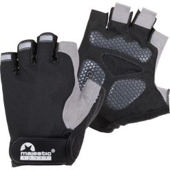 Rękawiczki rowerowe dla dorosłych Majestic Sport. Czarne rękawiczki MAJESTIC SPORT, bez wzorów. Za 44.99 zł.
