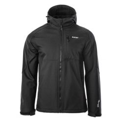Kurtka męska Softshell Hi-Tec Salmir - czarna, Rozmiar M. Czarne kurtki Hi-tec, l, bez wzorów, z materiału, bez kaptura. Za 129.99 zł.