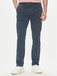 BOSS Chinosy 50536840 Niebieski Slim Fit. Niebieskie eleganckie spodnie Boss, m, z bawełny. Za 439.99 zł.