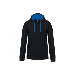 Kontrastowa bluza z kapturem Kariban. Czarne bluzy z kapturem KARIBAN, s, bez wzorów, z bawełny, z kapturem. Za 194.50 zł.