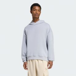 Bluza z kapturem Soft Lux. Szare bluzy z kapturem Adidas, l, bez wzorów, z kapturem. Za 349.00 zł.