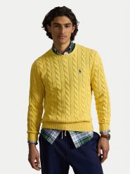 Polo Ralph Lauren Sweter 710775885549 Żółty Regular Fit. Żółte swetry rozpinane Polo Ralph Lauren, m, bez wzorów, z bawełny, bez kołnierzyka, bez ramiączek. Za 949.99 zł.