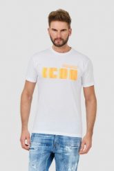 DSQUARED2 Biały t-shirt Icon Blur Cool Fit Tee. Białe t-shirty Dsquared2, l, bez wzorów, bez kołnierzyka, bez ramiączek. W wyprzedaży za 699.99 zł.