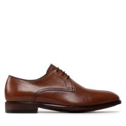 Półbuty Lord Premium. Brązowe eleganckie półbuty Lord Premium, bez wzorów, bez obcasa, bez zapięcia. Za 559.99 zł.