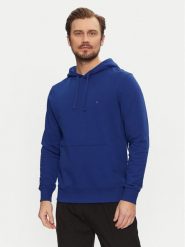 Tommy Hilfiger Bluza Essential MW0MW37235 Niebieski Regular Fit. Niebieskie bluzy Tommy Hilfiger, l, bez wzorów, z bawełny, bez kaptura. Za 259.99 zł.
