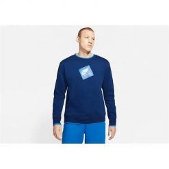 Bluza sportowa męska Nike Air Jordan Jumpman Classics. Niebieskie bluzy bez kaptura Nike, m, bez wzorów, z dzianiny, bez kaptura. Za 379.00 zł.