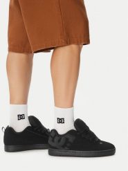 DC Shoes Sneakersy EO-COURT GRAFFIK BEVELED DC06035001 Czarny. Czarne buty sportowe casual DC Shoes, bez wzorów, z nubiku, bez zapięcia. Za 299.99 zł.