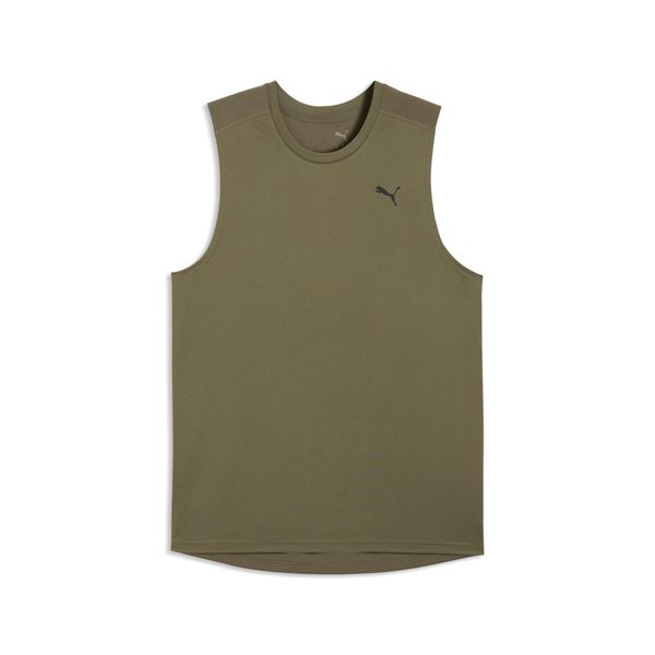 Męska treningowa koszulka bez rękawów PWRTRAIN PUMA. Zielone bezrękawniki Puma, m, bez wzorów, bez kołnierzyka, bez ramiączek. Za 119.00 zł.