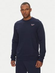 Reebok Bluza 100217146 Granatowy Regular Fit. Niebieskie bluzy Reebok, m, bez wzorów, z bawełny, bez kaptura. Za 199.99 zł.