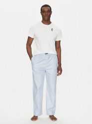 Polo Ralph Lauren Piżama 714931645004 Błękitny Regular Fit. Niebieskie piżamy Polo Ralph Lauren, m, bez wzorów, z bawełny, bez ramiączek. Za 389.99 zł.