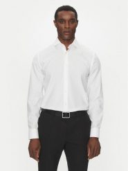 BOSS Koszula H-HANK-spread-C1-222 50539227 Biały Slim Fit. Białe koszule Boss, m, bez wzorów, z bawełny, bez kołnierzyka, bez ramiączek. Za 309.99 zł.