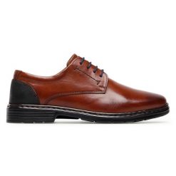 Półbuty Josef Seibel. Brązowe eleganckie półbuty Josef Seibel, bez wzorów, bez obcasa, bez zapięcia. Za 309.99 zł.