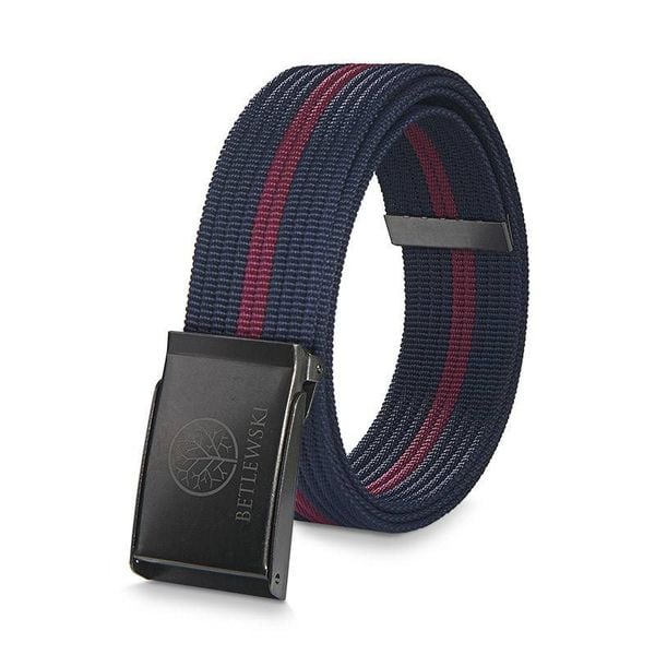 Pasek parciany BETLEWSKI PRC-17_GR-2 L granatowy. Niebieskie paski Betlewski, bez wzorów, z materiału. Za 39.99 zł.