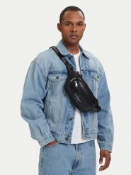 Calvin Klein Nerka Bold Logo Webbing LV04D3419G Czarny. Czarne saszetki i nerki CALVIN KLEIN, bez wzorów, ze skóry. Za 369.99 zł.