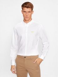 Boss Koszula Biado_R 50497486 Biały Slim Fit. Białe koszule Boss, m, bez wzorów, z bawełny, bez kołnierzyka, bez ramiączek. Za 599.00 zł.