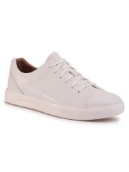 Clarks Sneakersy Un Costa Lace 261401647 Biały. Białe buty sportowe casual Clarks, bez wzorów, ze skóry, bez zapięcia. Za 339.99 zł.