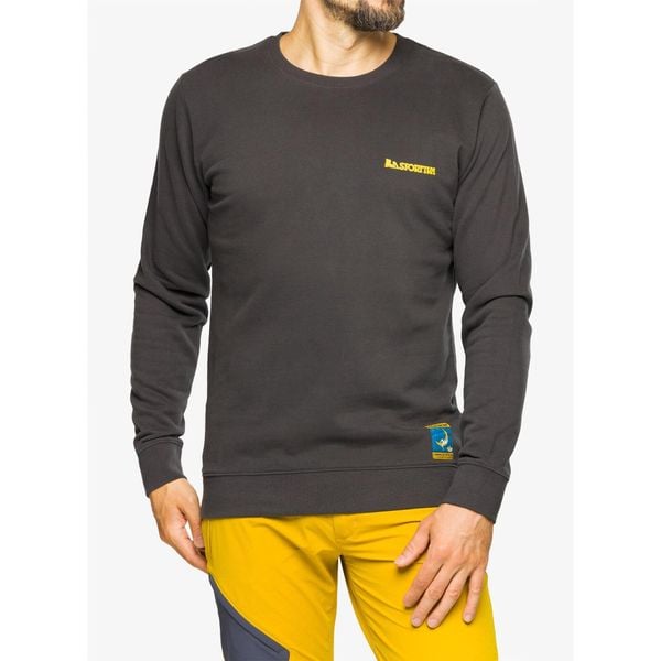 Bluza bez kaptura męska La Sportiva Climbing on the Moon Sweatshirt. Szare bluzy La Sportiva, m, bez wzorów, bez kaptura. Za 261.99 zł.