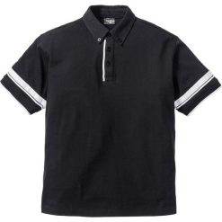 Shirt polo Regular Fit bonprix czarno-biały. Bezrękawniki bonprix. Za 37.99 zł.