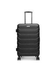 GINO ROSSI Walizka średnia CEO-GIN-M-001-05-BLACK Czarny. Czarne walizki Gino Rossi, bez wzorów, z tworzywa sztucznego, średnie. Za 279.99 zł.