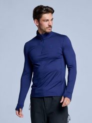 Pully - Męska - Four Seasons Lightweight 2.0 - Granatowe. Niebieskie bielizna termoaktywna POEDERBAAS, na zimę, m, bez wzorów, z elastanu, bez ramiączek, na golfa. Za 177.72 zł.