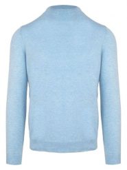 Malo Optimum Sweter "Lupetto" w kolorze błękitnym rozmiar: XL. Niebieskie swetry nierozpinane Malo Optimum, xl, bez wzorów, z kaszmiru, bez kołnierzyka, bez ramiączek. Za 260.99 zł.