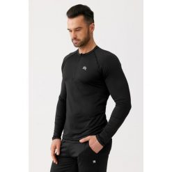 Koszulka do biegania męska Rough Radical Player szybkoschnąca z długim rękawem. Czarne koszulki z długim rękawem ROUGH RADICAL, m, bez wzorów, bez ramiączek. Za 97.44 zł.
