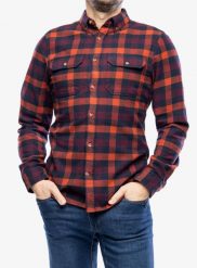 Koszula turystyczna męska Fjallraven Skog Shirt. Czerwone koszule Fjällräven, m, bez wzorów, z bawełny, bez kołnierzyka, bez ramiączek. Za 493.89 zł.
