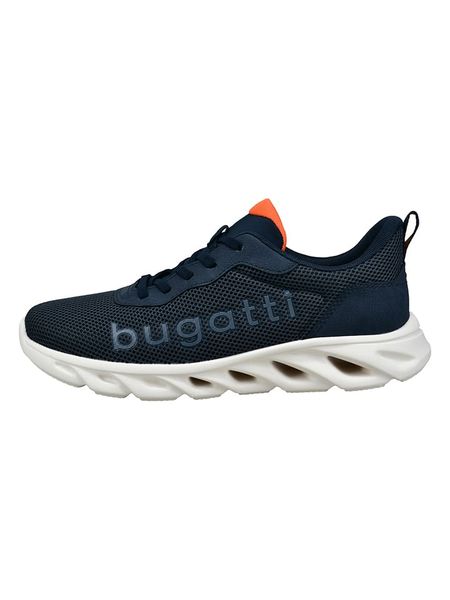 Bugatti Sneakersy "Caraway" w kolorze granatowym rozmiar: 44. Niebieskie buty sportowe casual Bugatti, bez wzorów, bez zapięcia. Za 177.32 zł.