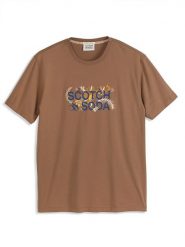 Scotch & Soda Koszulka w kolorze jasnobrązowym rozmiar: L. Brązowe bezrękawniki Scotch & Soda, l, bez wzorów, z bawełny, bez kołnierzyka, bez ramiączek. Za 66.00 zł.