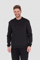 GUESS Czarna bluza. Czarne bluzy Guess, l, z aplikacjami, bez kaptura. W wyprzedaży za 319.99 zł.