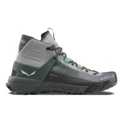 Buty trekkingowe Salewa Wildfire NXT Mid GTX. Szare buty turystyczne Salewa, bez wzorów, z gore-texu, bez zapięcia, trekkingowe, gore-tex. Za 839.00 zł.