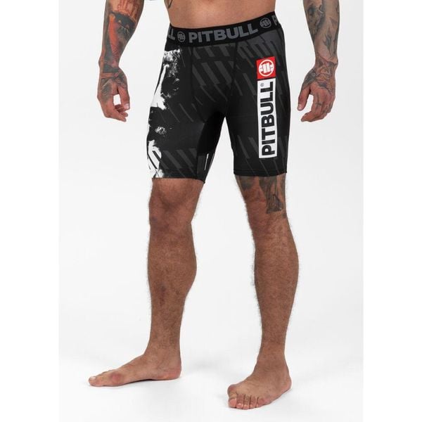 Spodenki męskie Pitbull kompresyjne ADCC. Czarne odzież kompresyjna PITBULL, na lato, m, bez wzorów. Za 139.00 zł.