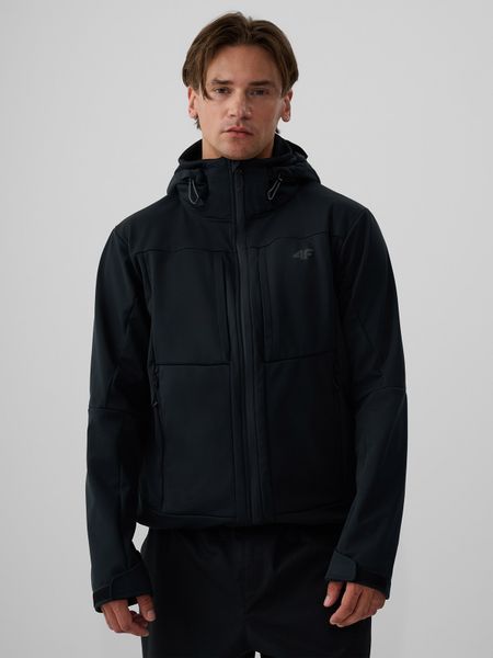 4F Kurtka softshell wiatroodporna membrana 8000 męska - czarna XXL. Czarne kurtki 4F, m, bez wzorów, z softshellu, bez kaptura. Za 499.99 zł.
