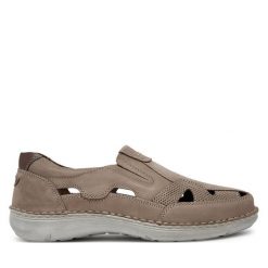 Półbuty Josef Seibel. Brązowe eleganckie półbuty Josef Seibel, bez wzorów, bez obcasa, bez zapięcia. Za 249.99 zł.