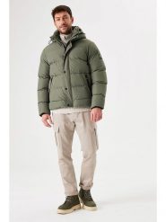 Garcia Kurtka pikowana w kolorze khaki rozmiar: M. Brązowe kurtki Garcia, m, z aplikacjami, bez kaptura. Za 278.66 zł.