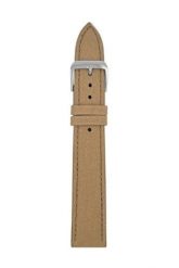Pasek skórzany z recyklingu jasnobrązowy, szer. 20 mm. Brązowe zegarki sportowe Bauhaus. Za 242.99 zł.