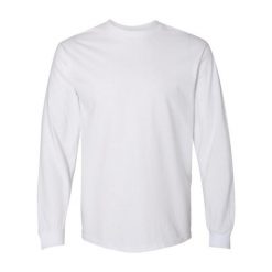 Koszulka Z Długim Rękawem Dla Dorosłych Unisex Hammer. Białe bluzki z długim rękawem GILDAN, xl, bez wzorów, bez kołnierzyka, bez ramiączek. Za 55.99 zł.