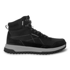 Buty trekkingowe Regatta Mayfield. Czarne buty trekkingowe Regatta, bez wzorów, bez zapięcia, trekkingowe. W wyprzedaży za 342.00 zł.