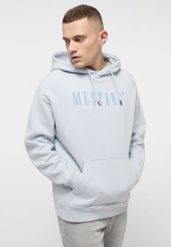 MĘSKA BLUZA MUSTANG Bennet Modern HD Gray Dawn 1013511 4017. Szare bluzy Mustang, m, bez wzorów, bez kaptura. Za 139.99 zł.