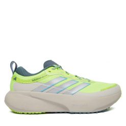 Buty do biegania adidas. Zielone buty do biegania Adidas, bez wzorów, bez zapięcia, do biegania. Za 630.99 zł.