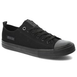 Czarne Trampki Big Star Męskie Wygodne Buty. Czarne trampki BIG STAR, m, z aplikacjami, bez zapięcia. Za 129.00 zł.