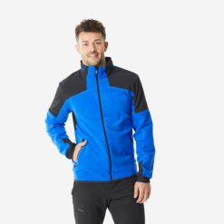 Polar turystyczny męski Quechua MH500 mountain. Niebieskie bluzy z polaru QUECHUA, l, bez wzorów, z materiału, bez kaptura. Za 219.99 zł.