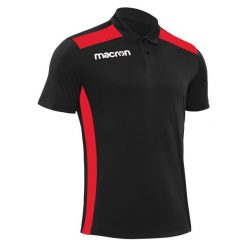 Polo Macron Folk. Czarne koszulki polo Macron, m, bez wzorów, bez kołnierzyka, bez ramiączek, na fitness i siłownię. Za 177.00 zł.