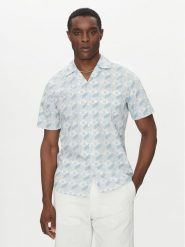 HUGO Koszula Ellino 50539705 Błękitny Regular Fit. Niebieskie koszule Hugo, m, bez wzorów, z bawełny, bez kołnierzyka, bez ramiączek. Za 309.99 zł.