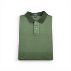 Second life - Koszulka polo męska z krótkim rękawem Beżowa - Stan dobry. Zielone koszulki polo RALPH LAUREN, m, bez wzorów, bez kołnierzyka, bez ramiączek. Za 105.71 zł.