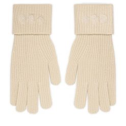 Rękawiczki Męskie Guess. Brązowe rękawiczki Guess, z aplikacjami, z dzianiny. Za 199.99 zł.