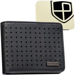 Portfel męski Peterson PTN EH-03Z czarny. Czarne portfele Peterson, bez wzorów, ze skóry ekologicznej. Za 54.99 zł.