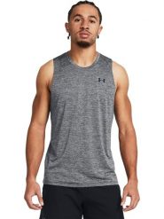 Under Armour Top sportowy "Tech" w kolorze szarym rozmiar: M. Szare t-shirty sportowe Under Armour, bez wzorów, z materiału, bez ramiączek, outdoorowe. Za 92.21 zł.