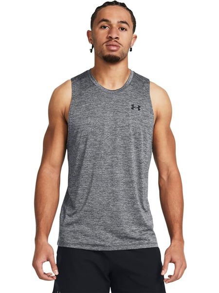 Under Armour Top sportowy "Tech" w kolorze szarym rozmiar: M. Szare t-shirty sportowe Under Armour, bez wzorów, z materiału, bez ramiączek, outdoorowe. Za 97.51 zł.