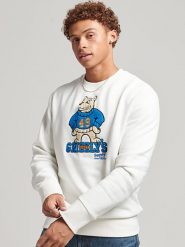 Superdry Bluza w kolorze białym rozmiar: M. Białe bluzy Superdry, m, bez wzorów, z bawełny, bez kaptura. Za 162.87 zł.